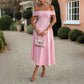 Elegant Tube Top Off-shoulder Dress Dress
