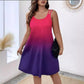 Women's Round Neck Gradient Printing Casual Camisole Dress