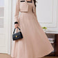 Women's Autumn Color Blocked Round Neck Long Sleeved Jacket And Camisole Skirt