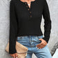 Summer Solid Color Long Sleeve Hollowed Leisure Shirt