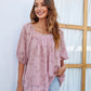 Ladies New Chiffon Floral Cutout Top