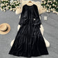 Designer-style Irregular Ruffled Patchwork Dress