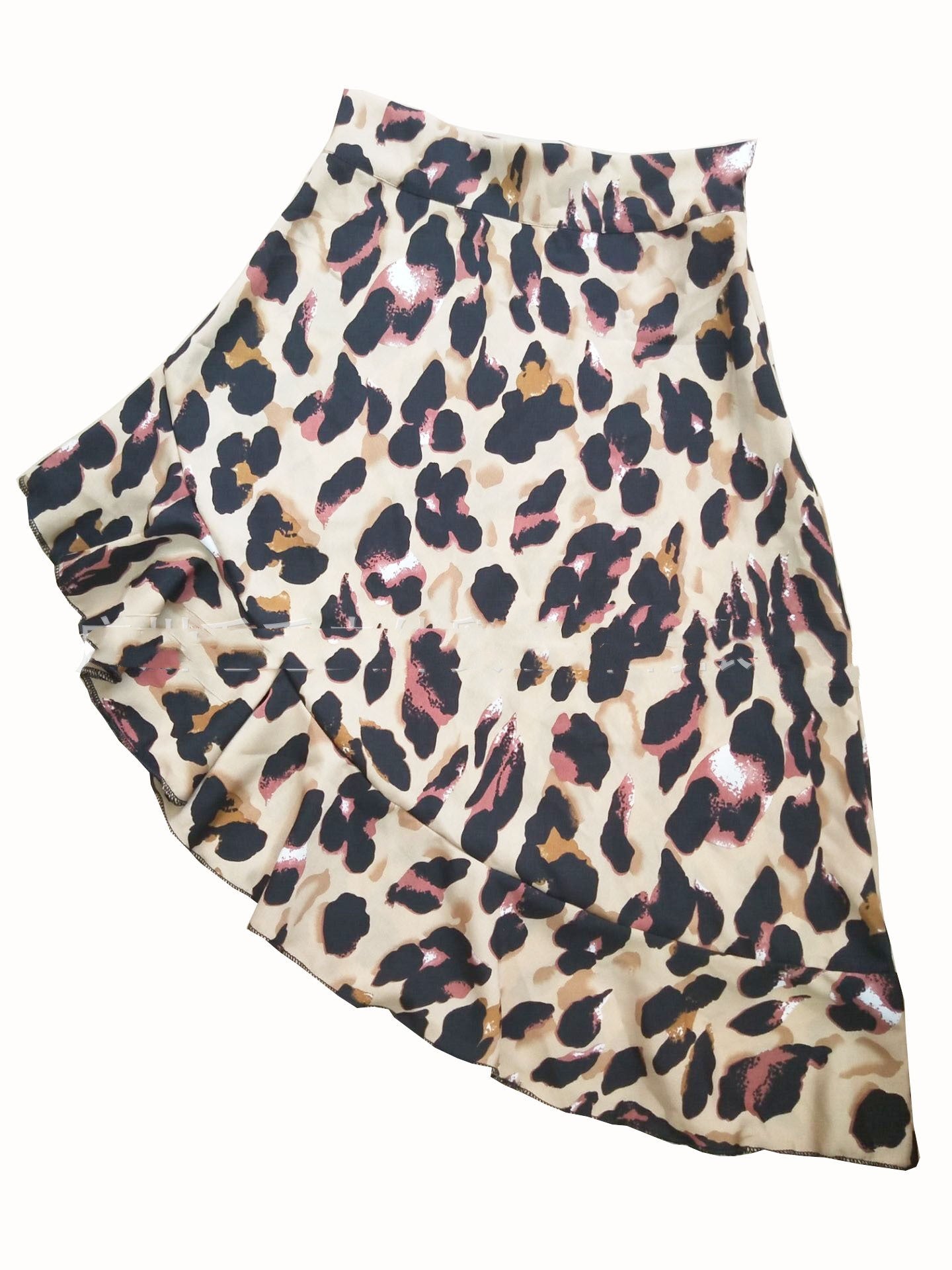 European And American Slim Fit Leopard Print Skirt