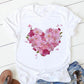 T-shirt à manches courtes imprimé floral tendance