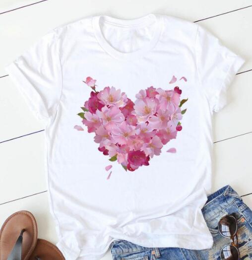 T-shirt à manches courtes imprimé floral tendance