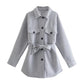 Lapel Loose style European And American Single Breasted Street Trendsetter Vintage Celebrity Cotton Pure Wool Jacket