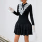 Leisure Versatile Lace Patchwork Retro Dress Women