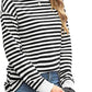 Women's Striped Pattern Round Neck Long-sleeved Sweater