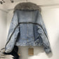 Manteau ample en jean pour femme