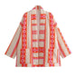 Printed Without Buckle Thin Pocket Cotton Coat Jacket Women