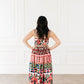 Multi-layer Pleated Printed Large Swing Dress