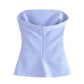 European And American Summer Wind Women's Solid Color Slim Tube Top