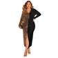 Tight Split Slimming V-neckline Dress Women