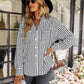 Women's Fashion Casual Striped Shirt Top