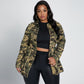 Ladies Camouflage Workwear Casual Baseball Jacket