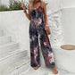 Women's Sleeveless Printed Contrast Strap Fashion Jumpsuit