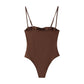 Women's Solid Color Camisole Underwear Bodysuit
