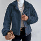 Rabbit Plush Jacket Lapel Shirt Plus Fleece Comfortable Casual Women