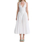 Women's Elegant V-neck White Party Dress