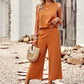 sleeveless top and cropped pants two-piece set