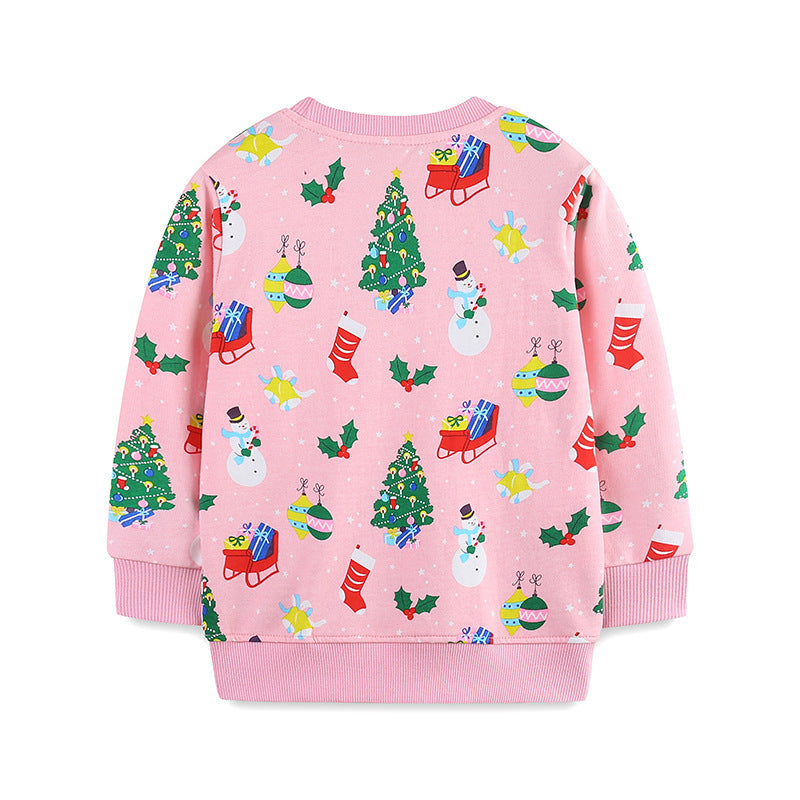 European And American Autumn New Christmas Round Neck Long Sleeve Children's Sweater
