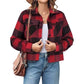 Women's Fashion Short Plaid Jacket