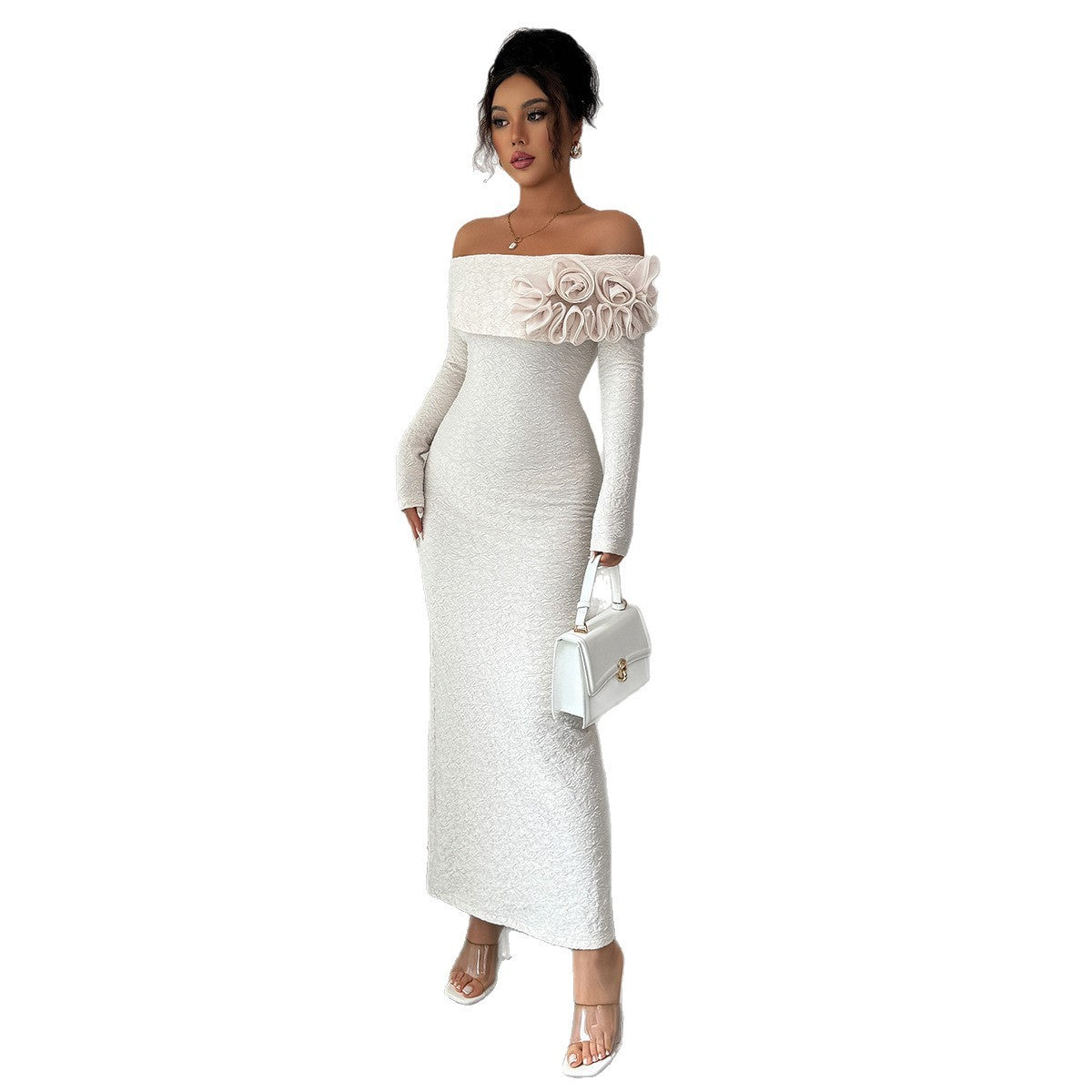 Women's Long-sleeved Sheath Dress