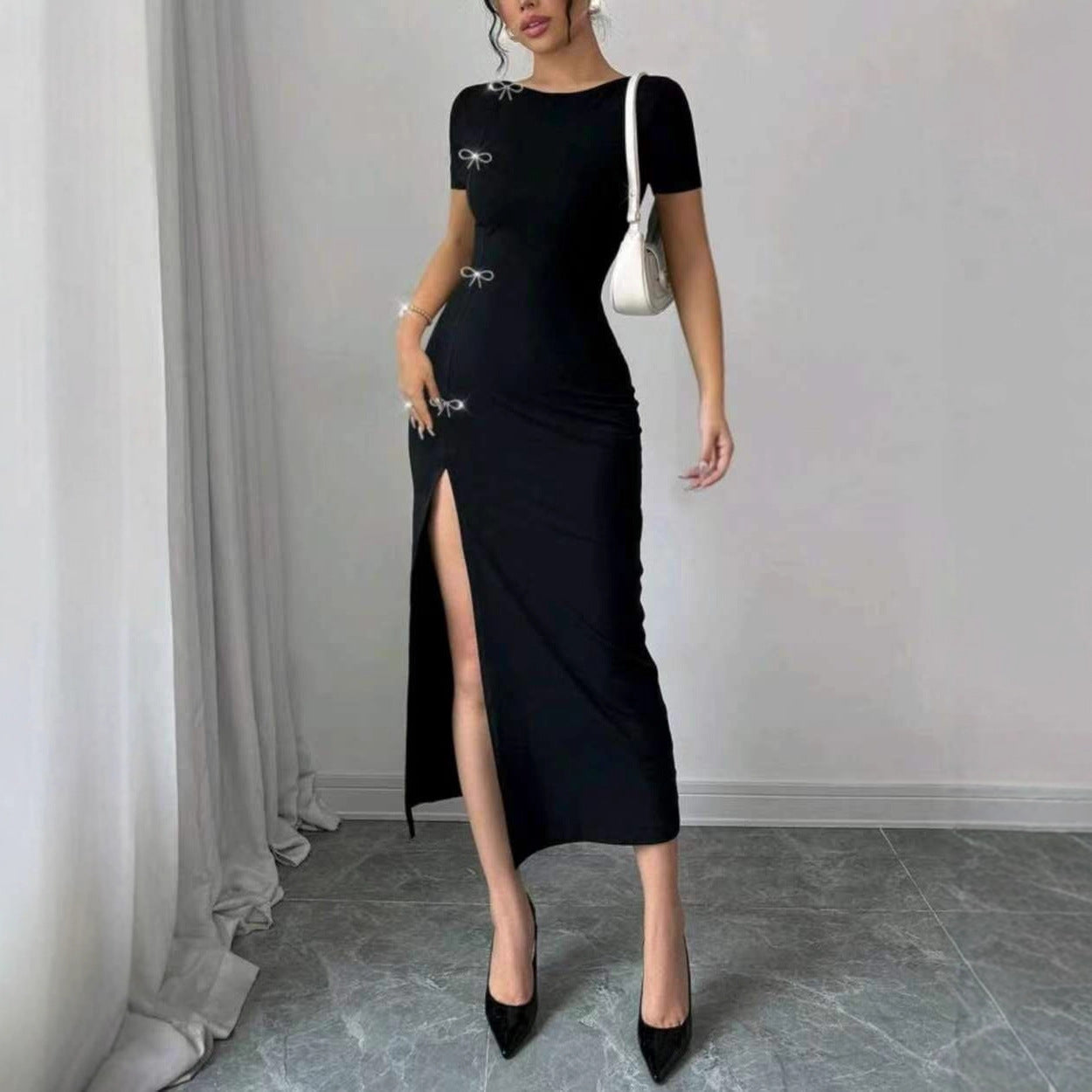 Women's Slim-fit Short-sleeve Dress