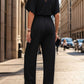 New European And American Summer Women's Casual Solid Color European And American Jumpsuit
