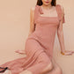 Dress Gentle Bow Bandage Waist-tight Split Suspender Skirt