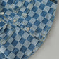 Combinaison à carreaux avec double poche et revers, pantalon à manches longues et salopette pour enfant