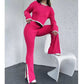 Knitted Top And Trousers Two-piece Set Sweater