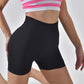 Short de yoga rayé taille haute, pantalon moulant pour femme, leggings de sport, de course à pied et de fitness