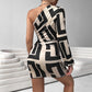 European And American Womens Fashionable Elegant Casual Printed Slip Dress