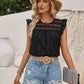 Women's Lace Slim Flying Sleeve Top