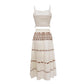 Tassel Ribbon Sling Top Two-piece Overskirt Suit