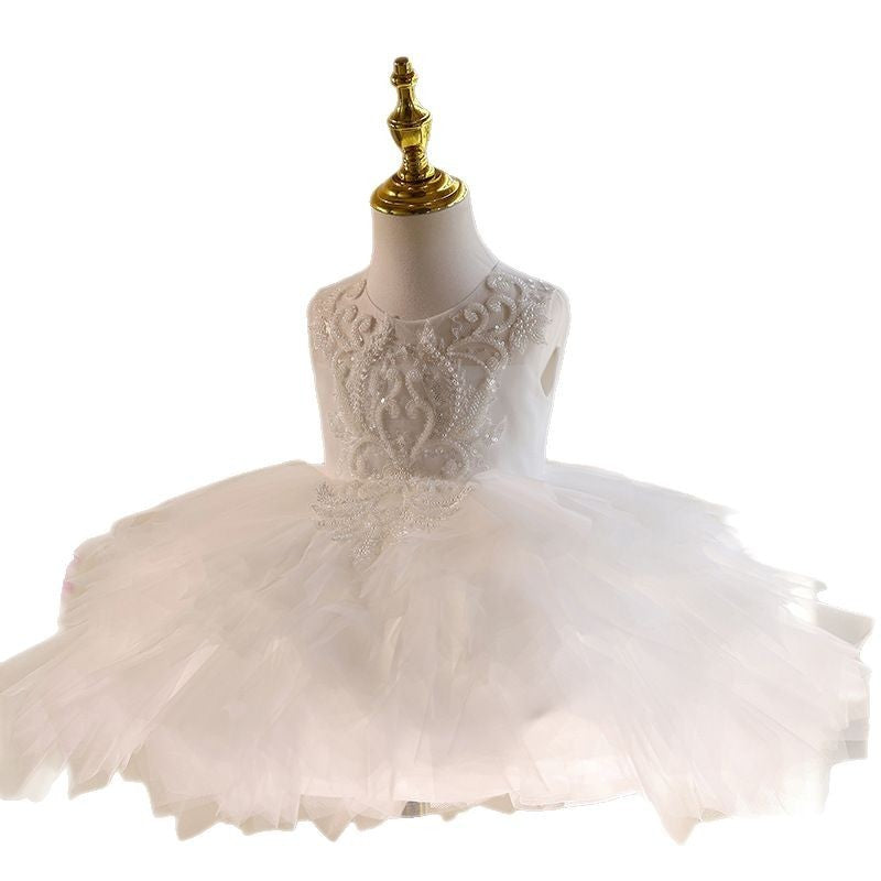 Flower Girl Wedding Girl Puffy Wedding Dress High Sense