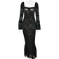 Flared Sleeve Lace Tube Top Dress