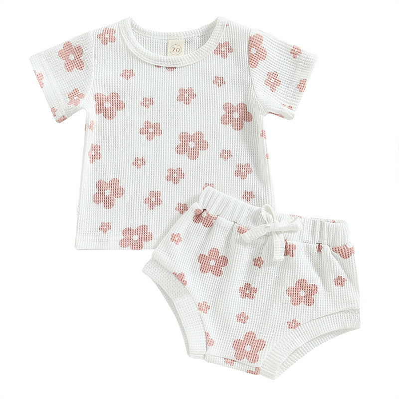 Costume deux pièces à imprimé gaufré pour enfant
