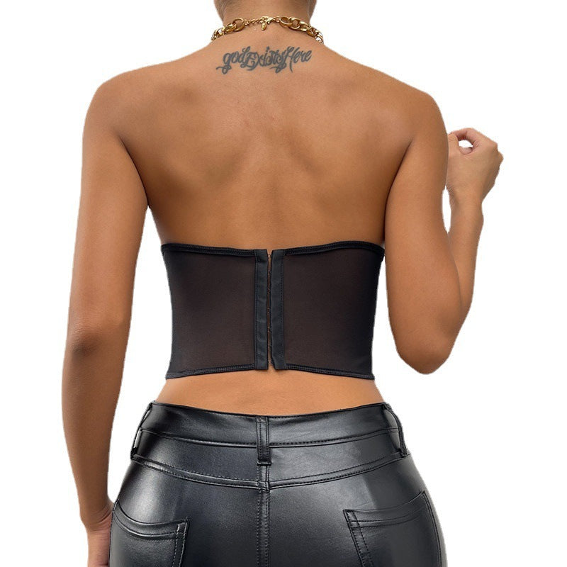 Women's Steel Ring Wrapped Breast Fishbone Slim Vest