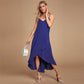 Fashionable Women's Suspender Lotus Leaf Dress