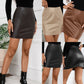 Jupe en cuir slim style sac de voyage Temperament