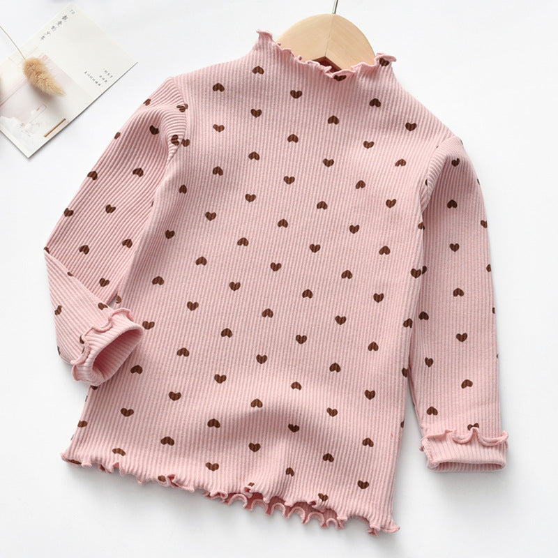 Chemise à manches longues printemps et automne Chemise à manches longues pour enfants Love