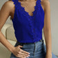 Women's Solid Color Lace Stitching Vest