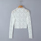 Women's American-style Turtleneck Long-sleeved Top T-shirt