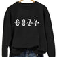Fashion Printed Cozy Season Autumn Crew Neck Long Sleeve All-match Loose Sweater