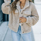 Manteau d'hiver en laine kaki pour femme, épais et chaud, à manches longues