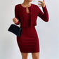 Women's French-style Pure And Fashion Suit Slim Short Jacket Dress