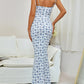 Robe à bretelles florales moulantes pour femme