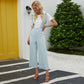 Loose High Waist Drape Casual Women Jumpsuit